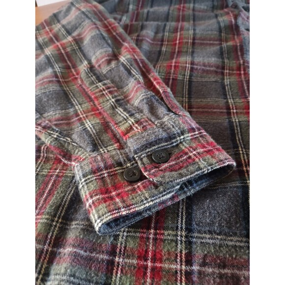 LL Bean Flannel Shirt Mens Medium Plaid Long Sleeve Colorful 228061 Traditional - Picture 5 of 10